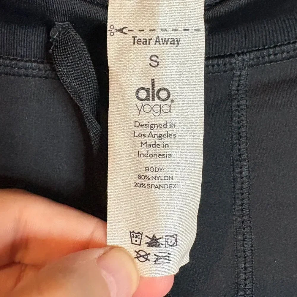 Alo black tie waist leggings